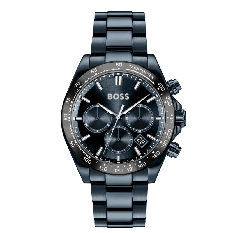 boss-hero-hb1514270-blauw-stalen-herenhorloge-met-schakelband-en-tachymeter-o-43-mm