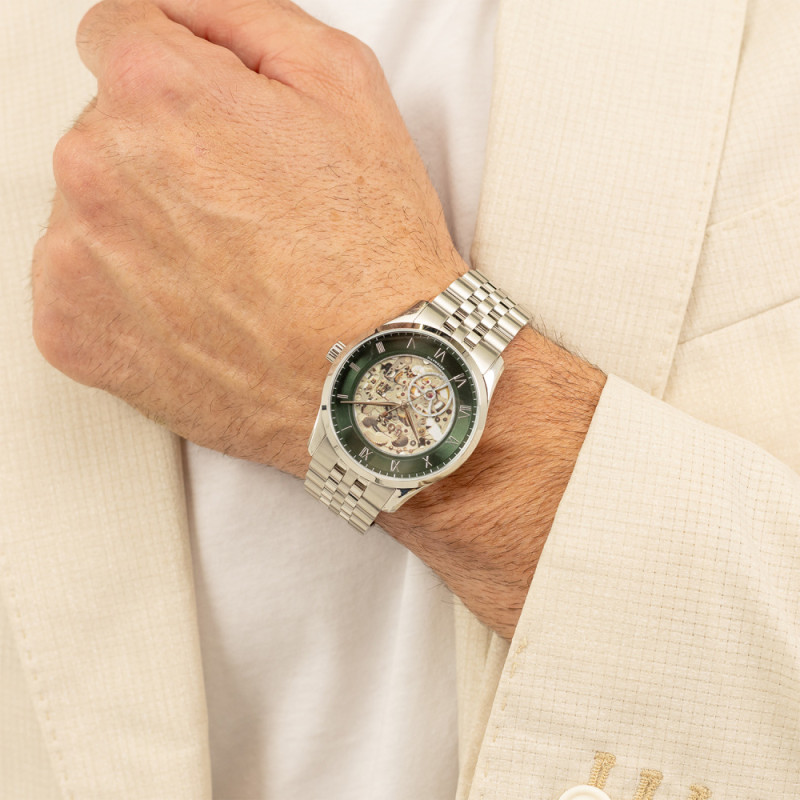 boss-principe-hb1514236-zilverkleurig-skeleton-horloge-met-groene-wijzerplaat-o-41-mm
