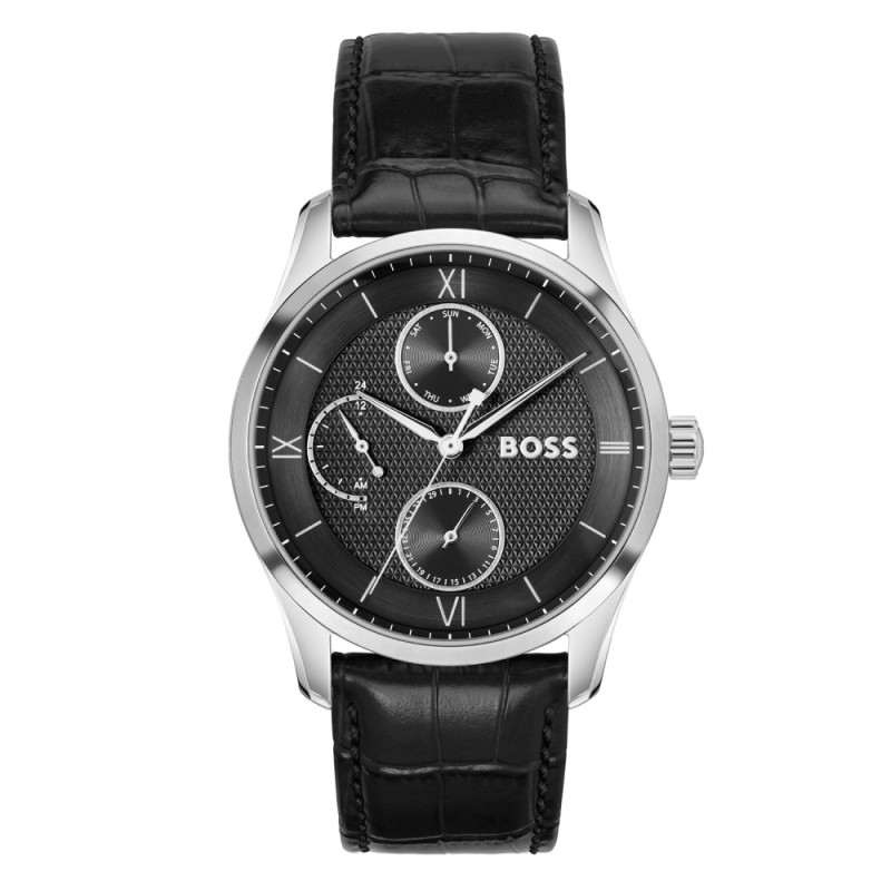 boss-principle-hb1514272-stalen-herenhorloge-met-leren-band-en-zwarte-wijzerplaat-o-41-mm
