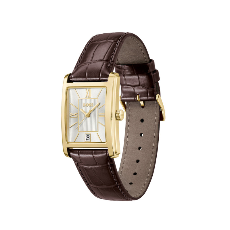 boss-principle-hb1514300-gold-plated-stalen-herenhorloge-met-bruin-leer-o-39-mm