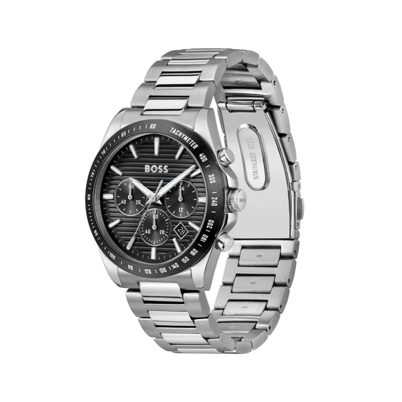 boss-strike-hb1514290-zilverkleurig-herenhorloge-met-zwarte-wijzerplaat-o-41-mm