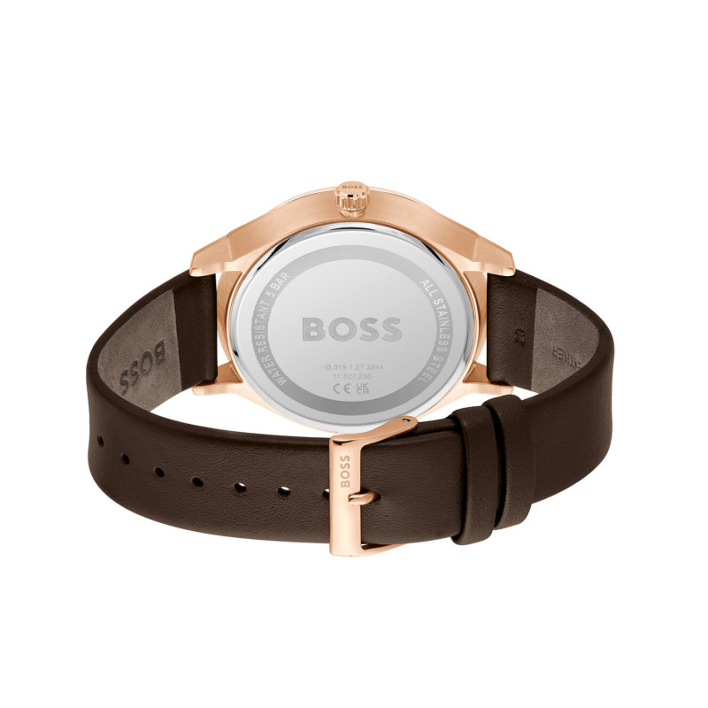boss-tyler-hb1514103-herenhorloge-van-staal-rosegoudkleurig-met-blauwe-wijzerplaat-en-bruine-leren-band-o-43-mm