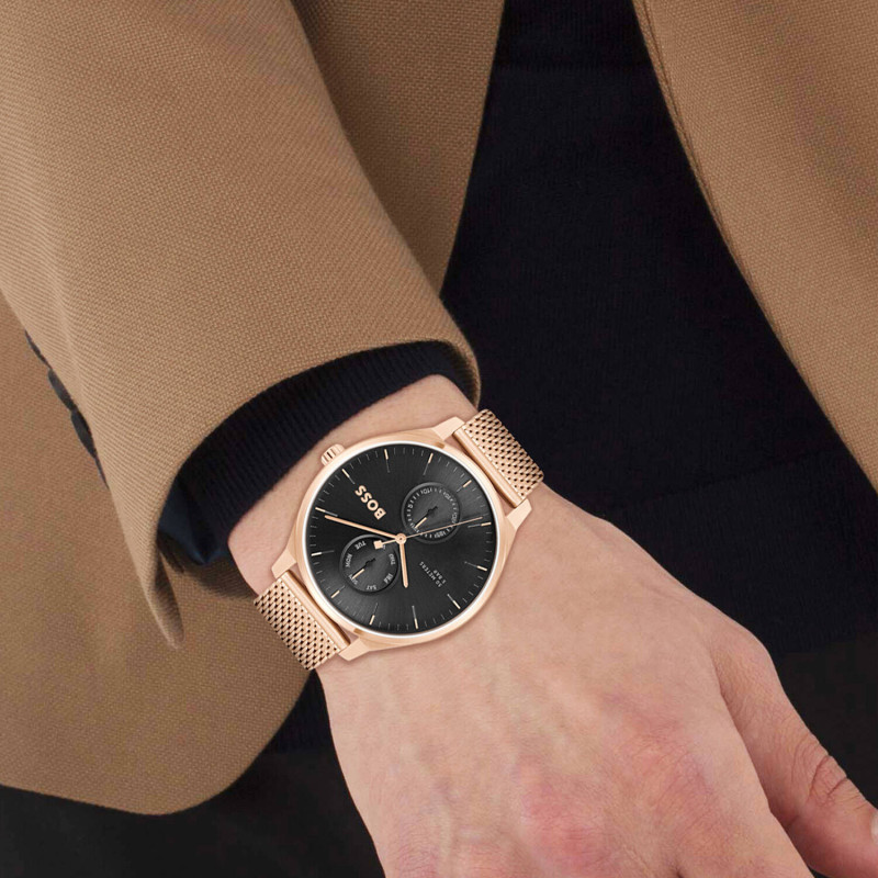 boss-tyler-hb1514104-herenhorloge-van-staal-rosegoudkleurig-met-zwarte-wijzerplaat-o-43-mm
