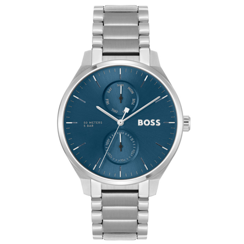 boss-tyler-hb1514106-herenhorloge-van-staal-zilverkleurig-met-blauwe-wijzerplaat-o-43-mm