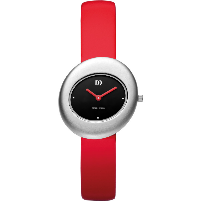 danish-design-frihed-issten-red-iv24q1308-dameshorloge-van-staal-en-rood-leer-32-mm