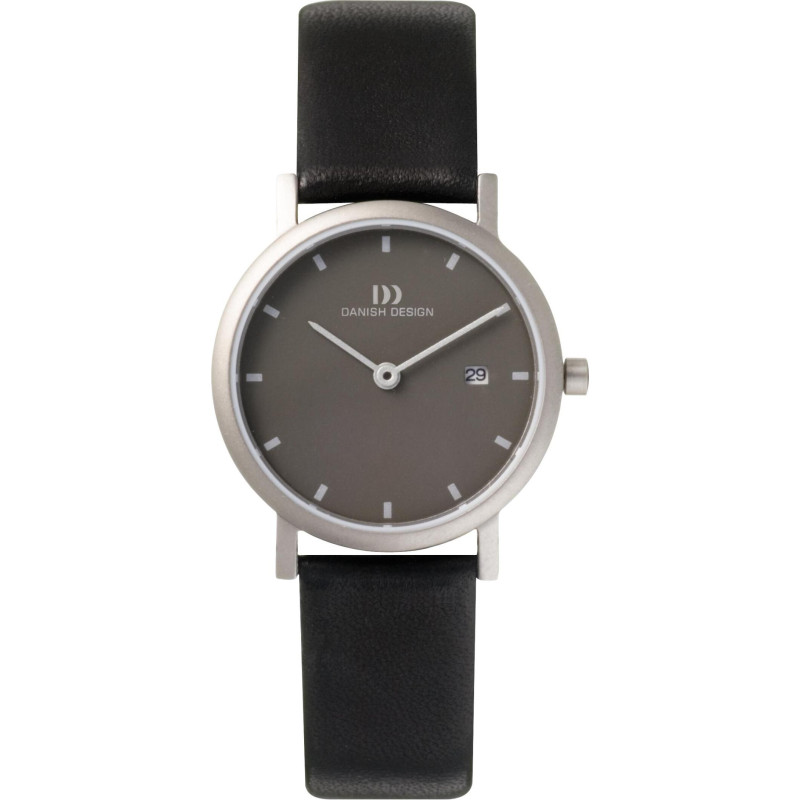 danish-design-globe-elbe-iv13q272-dameshorloge-van-titanium-met-zwartleren-band-o-27-mm