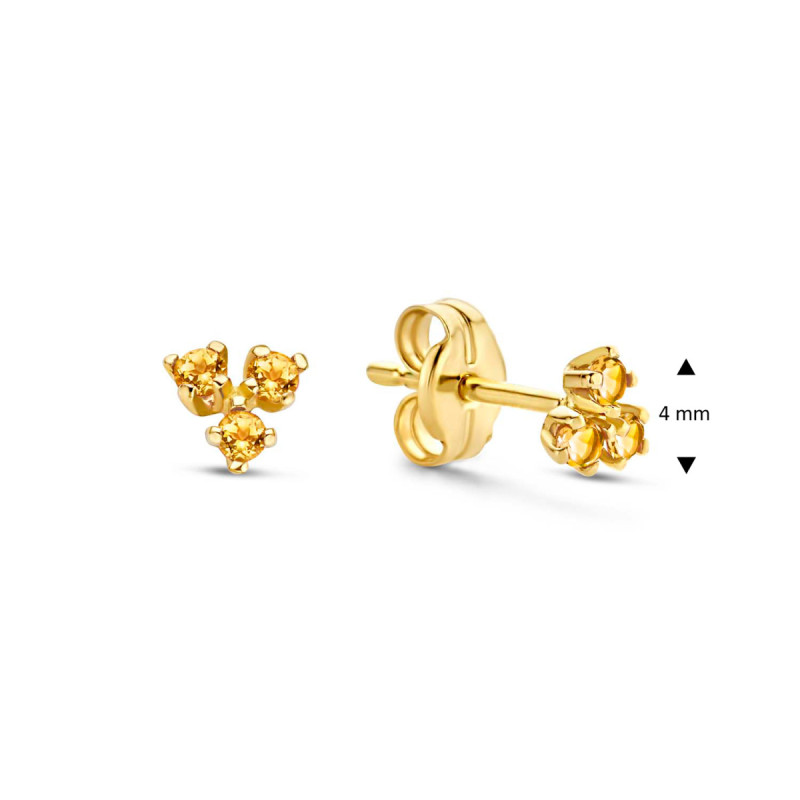 jackie-gold-jke20016-14-karaat-gouden-oorknopjes-met-citrien-hoogte-4-mm