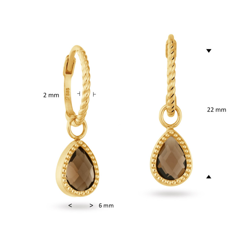 jackie-gold-jke25561-14-karaat-gouden-oorringen-met-druppel-rookkwarts-hoogte-22-mm