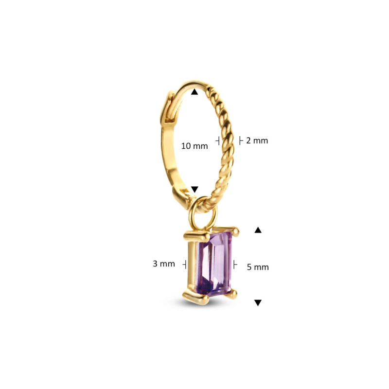 jackie-gold-jks21-156-14-karaat-gouden-oorbel-gedraaid-met-paarse-amethist-hanger-rechthoekig-per-stuk