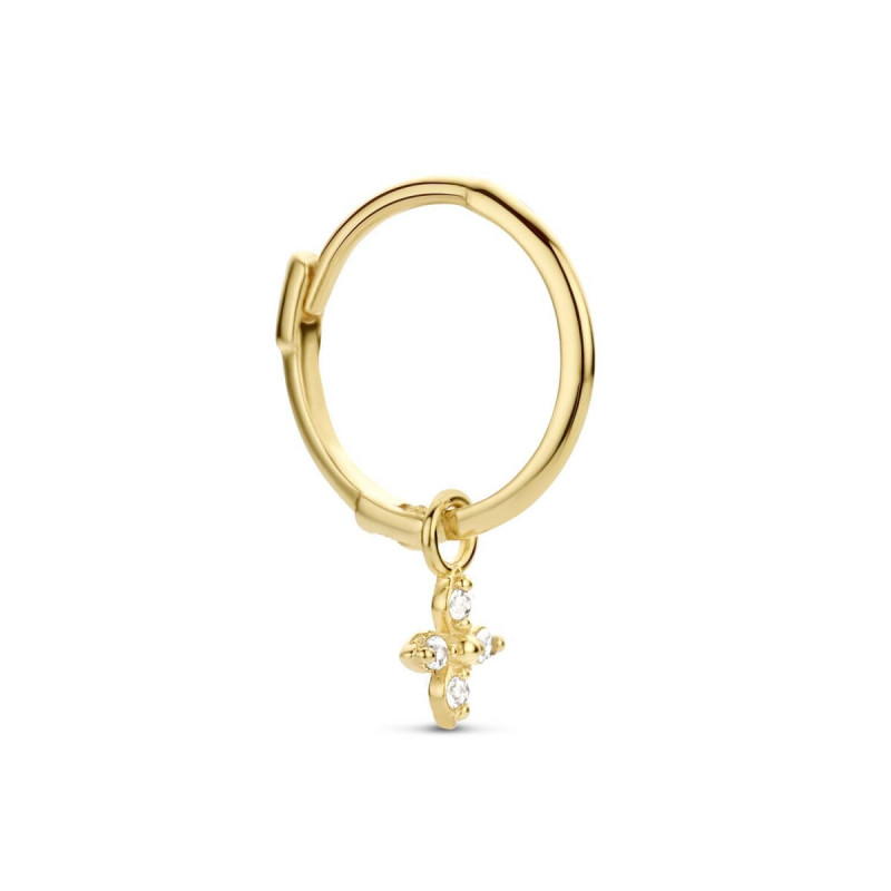 jackie-gold-jks22263-glanzende-bloem-oorring-14-karaat-goud-met-topaas-per-stuk