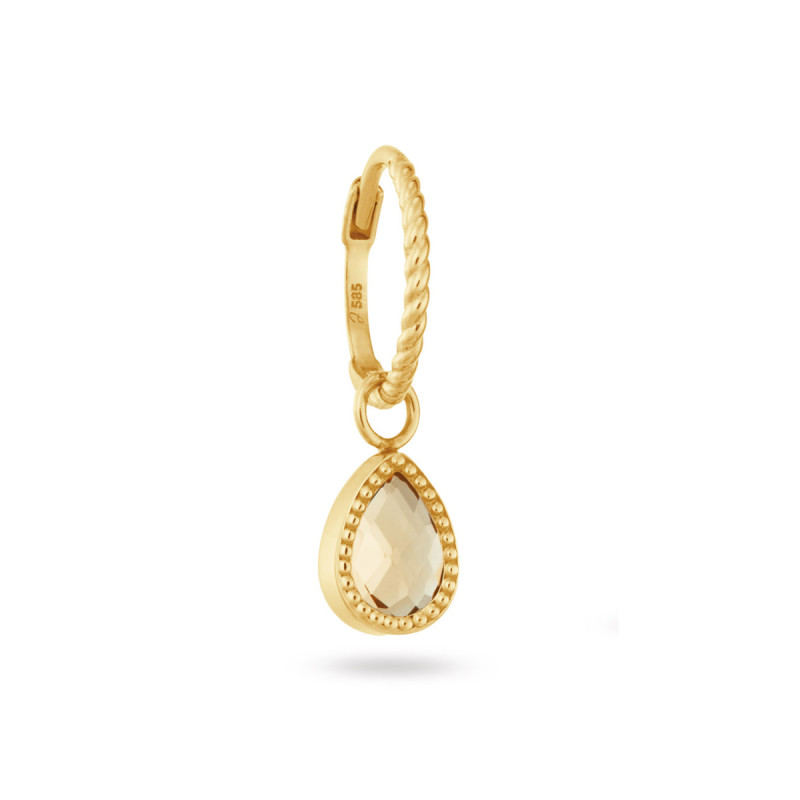 jackie-gold-jks25560-14-karaat-gouden-oorring-met-druppel-citrien-hanger-per-stuk