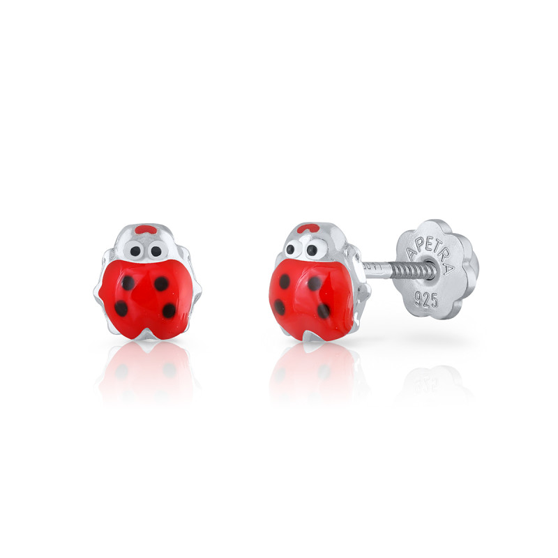 lapetra-lplb0001-zilveren-kinderoorknopjes-met-rood-lieveheersbeestje-5-mm-breed