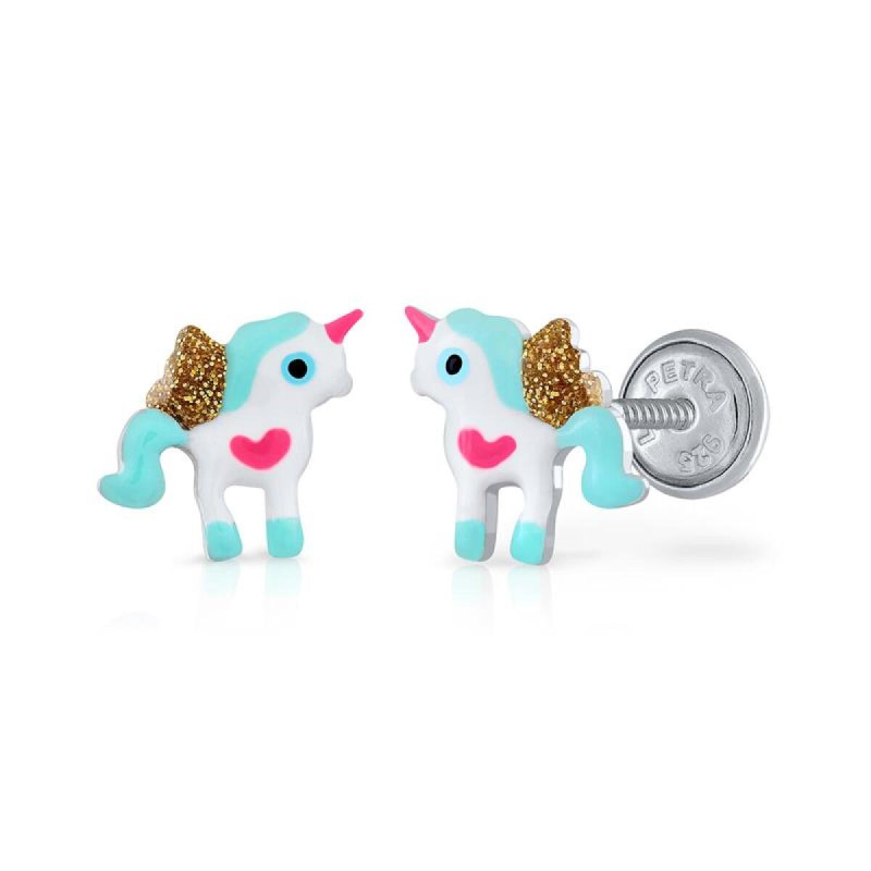 lapetra-lpos0009-zilveren-kinderoorknopjes-met-multicolor-eenhoorn-met-vleugels-hoogte-9-mm