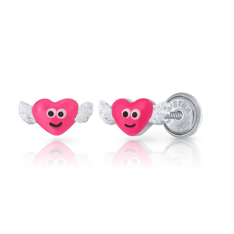 lapetra-lpos0054-zilveren-oorknopjes-met-roze-emaille-hartje-en-vleugels-8-mm-breed-hoogte-5-mm