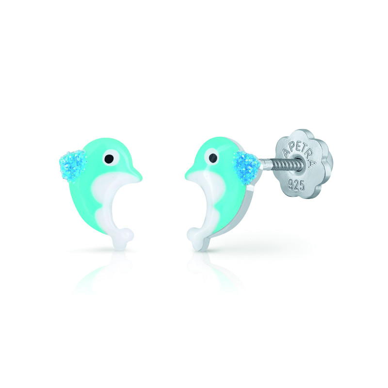 lapetra-lpos0164-925-zilveren-kinderoorknopjes-met-blauwe-dolfijn-3-mm-breed-hoogte-8-mm