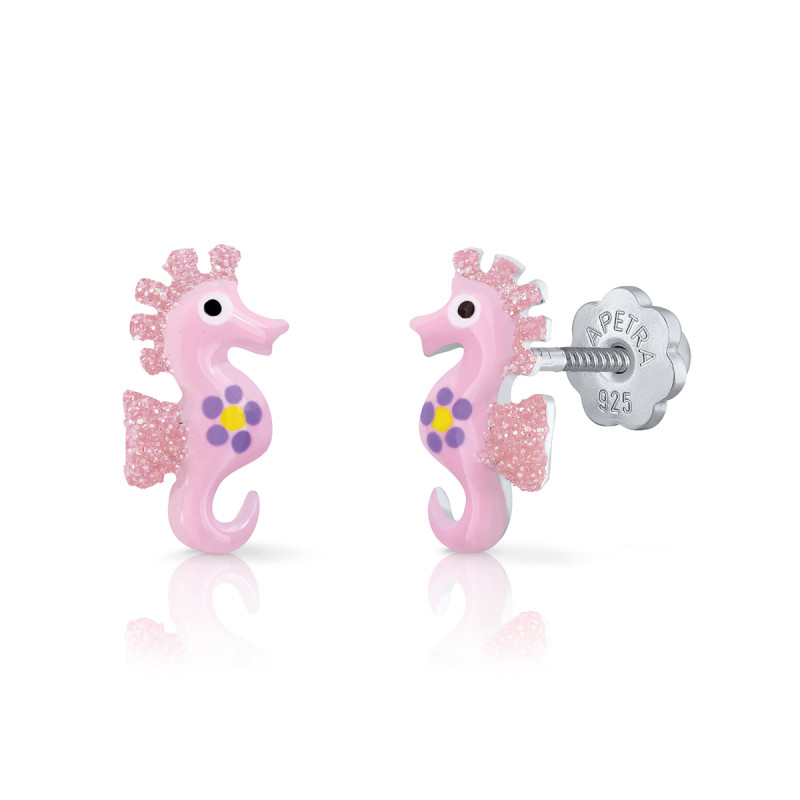 lapetra-lpos0172-zilveren-kinderoorknopjes-met-roze-zeepaardjes-hoogte-8-mm