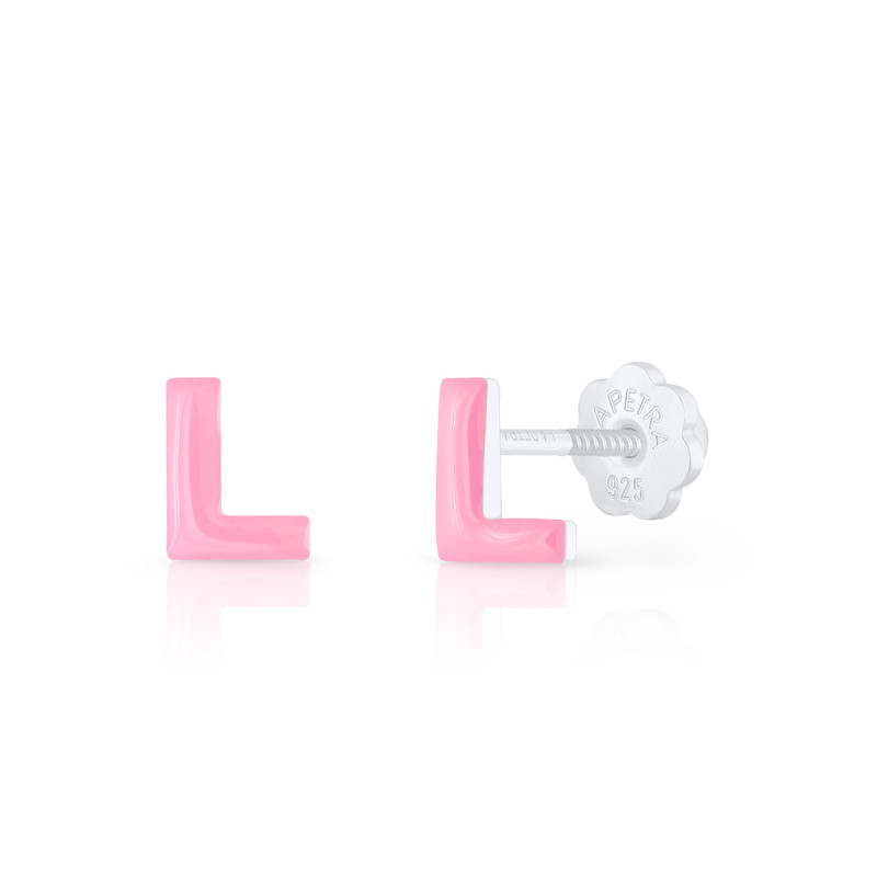 lapetra-lposlr-l-zilveren-oorknopjes-met-roze-emaille-letter-l-hoogte-6-mm