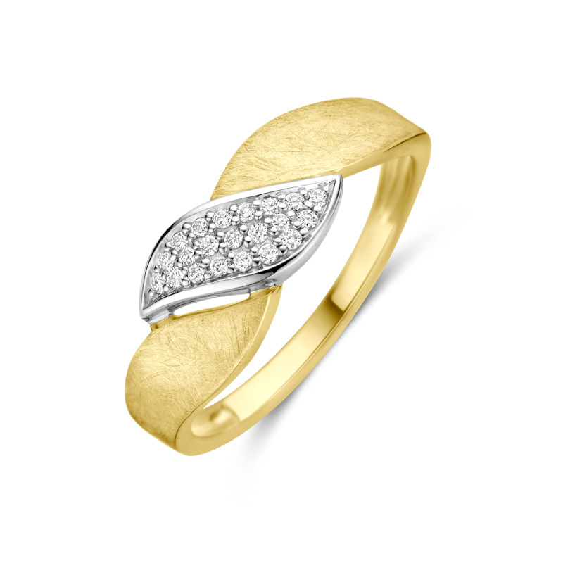 14-karaat-bicolor-diamanten-ring-met-bladmotief-0-08-crt-7-mm-breed