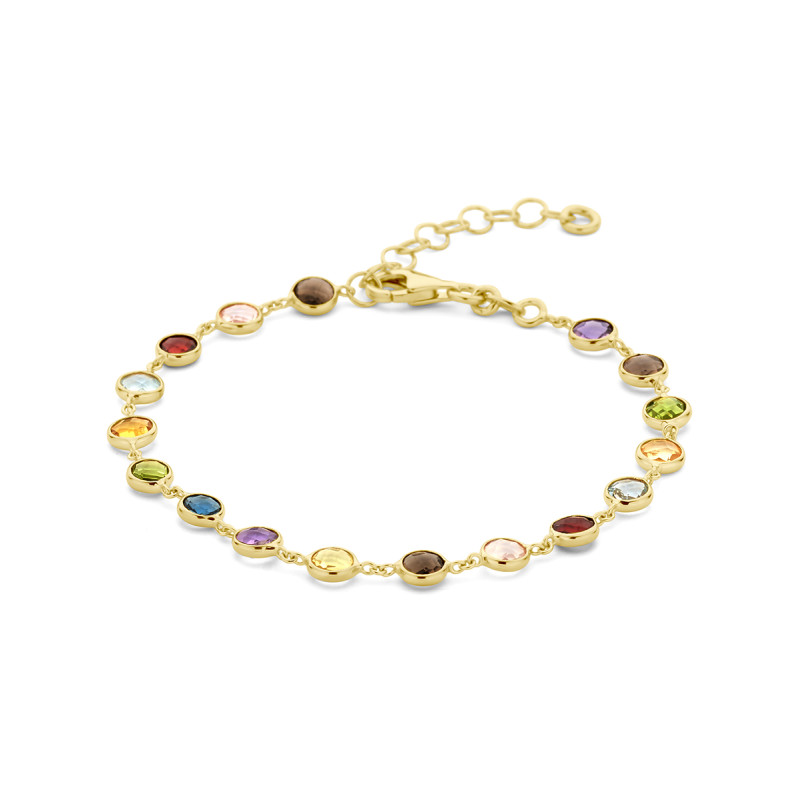 14-karaat-gouden-edelstenen-armband-met-diverse-gekleurde-edelstenen-lengte-16-19-cm