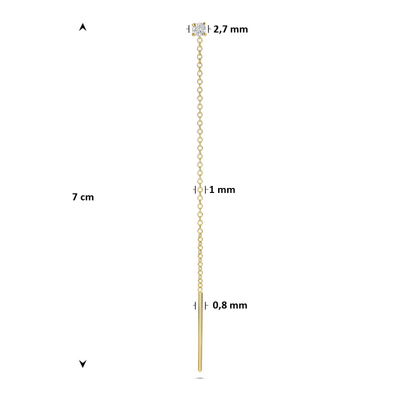 14-karaat-gouden-enkele-doortrekoorbel-met-diamant-0-07-crt-1-mm-breed-hoogte-70-mm