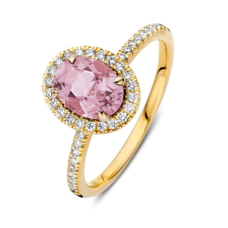 14-karaat-gouden-entourage-ring-met-roze-morganiet-1-12-crt-diamanten-0-24-crt-11-mm-breed