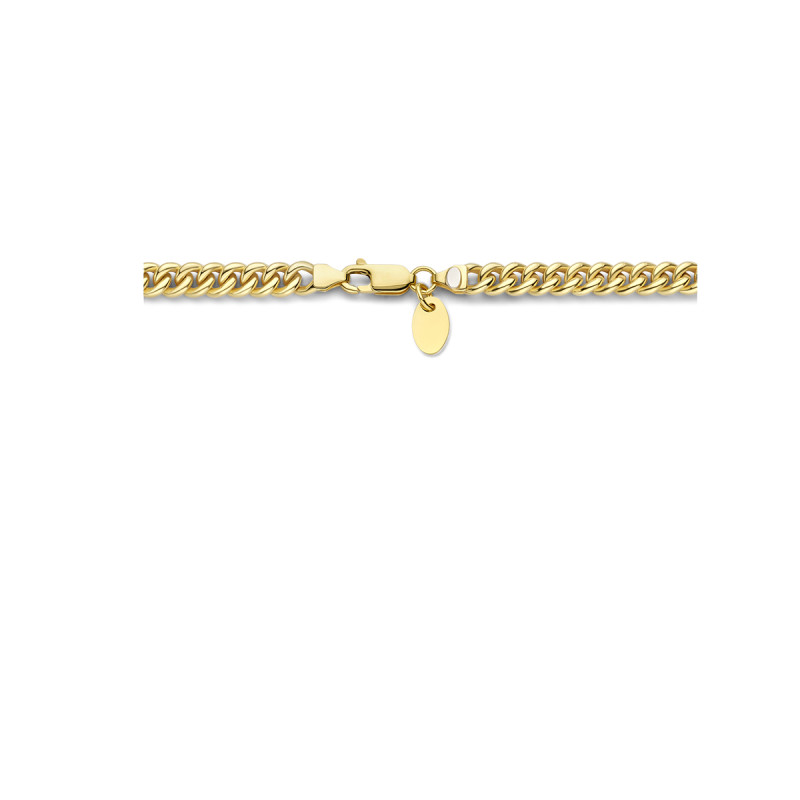 Zilveren confetti gourmetketting 50 cm