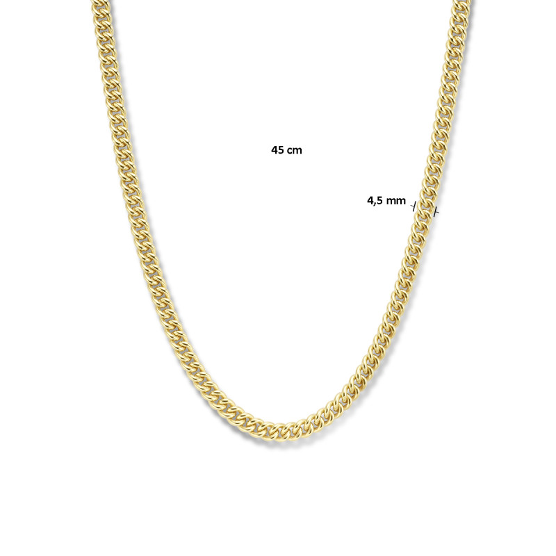 Miore Pure Collier Ketting - Gemaakt van 14 Karaat Geelgoud - Met een