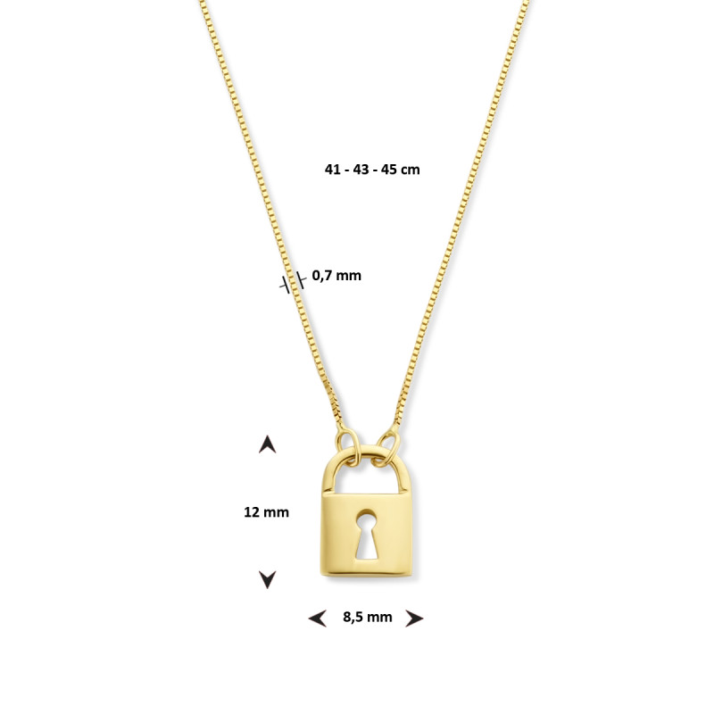 Zilgold gourmet ketting - Lengte 45 cm | Mostert Juweliers