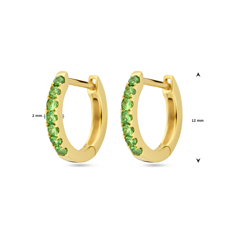 14-karaat-gouden-klapoorringen-met-groene-tsavoriet-2-mm-breed-diameter-12-mm