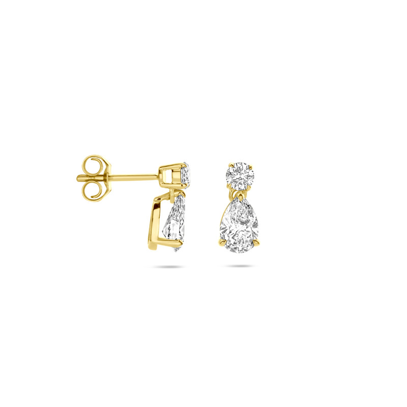 14-karaat-gouden-oorhangers-met-lab-grown-diamant-1-25-crt-peer-en-briljant-geslepen-hoogte-10-mm