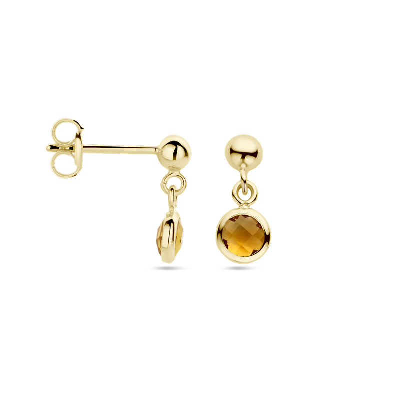 14-karaat-gouden-oorhangers-met-ronde-gele-oranje-citrien-hoogte-11-13-mm