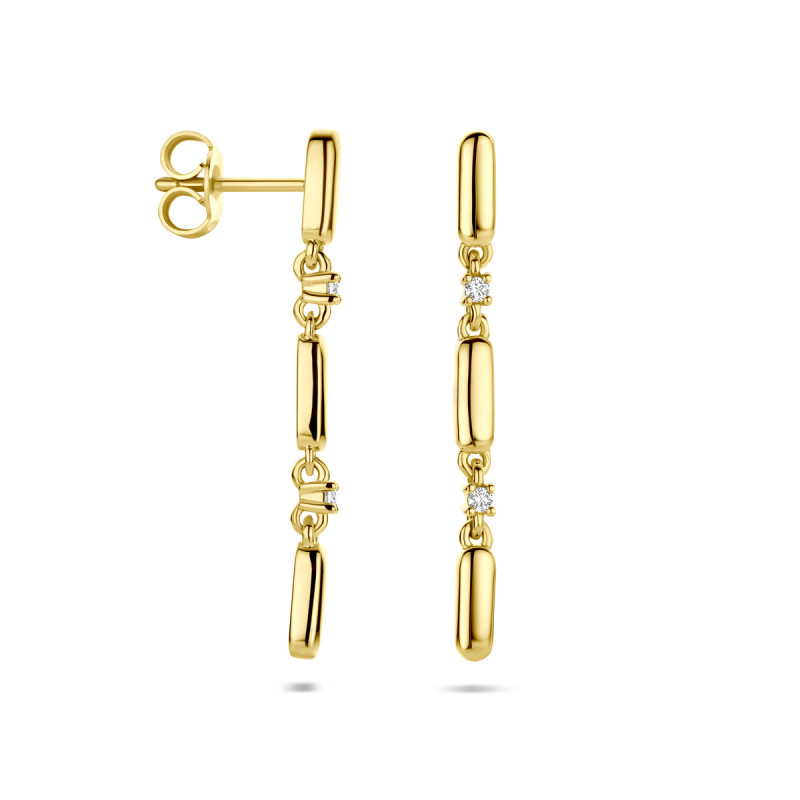 14-karaat-gouden-oorhangers-met-smalle-schakels-en-diamant-0-06-crt-2-5-mm-breed-hoogte-32-mm