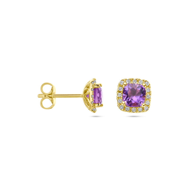 14-karaat-gouden-oorknoppen-vierkant-met-paarse-amethist-en-diamant-7-5-mm