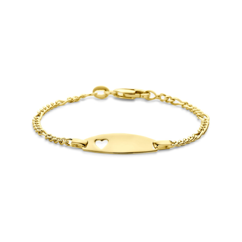 14-karaat-gouden-plaatarmband-voor-kinderen-met-hartje-20-mm-x-6-5-mm-lengte-11-13-cm