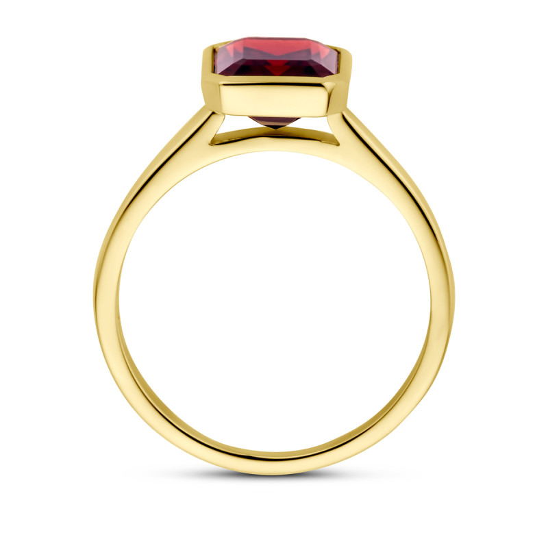 14-karaat-gouden-ring-met-dieprode-granaat-in-rechthoekige-vorm-10-mm-breed