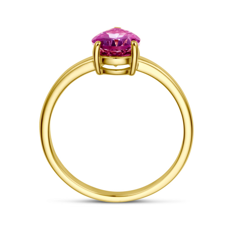 14-karaat-gouden-ring-met-roze-topaas-in-druppelvorm