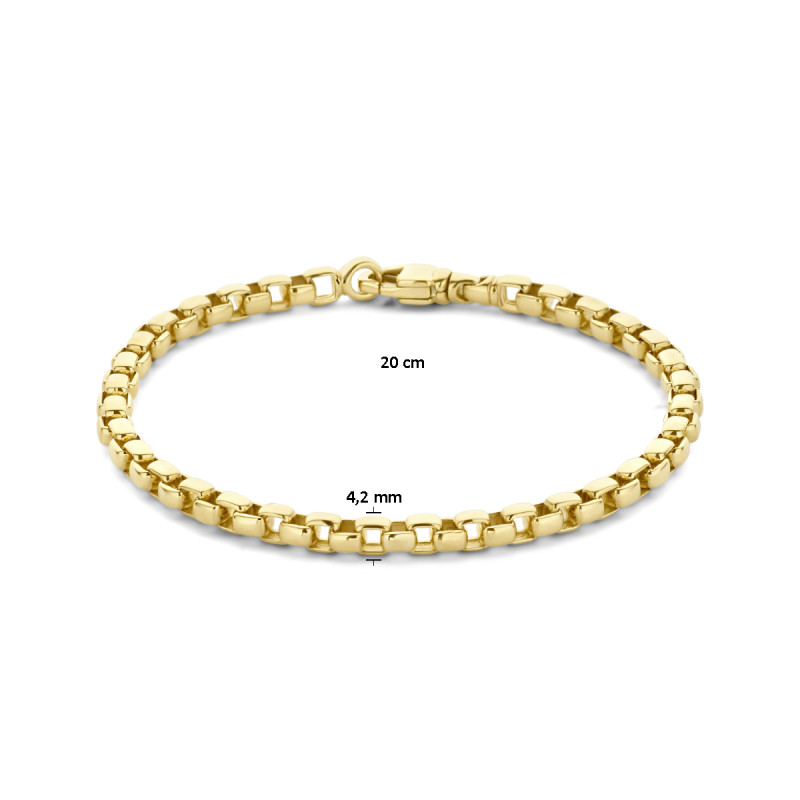 14-karaat gouden armband met Venetiaanse schakel - Lengte 20 cm