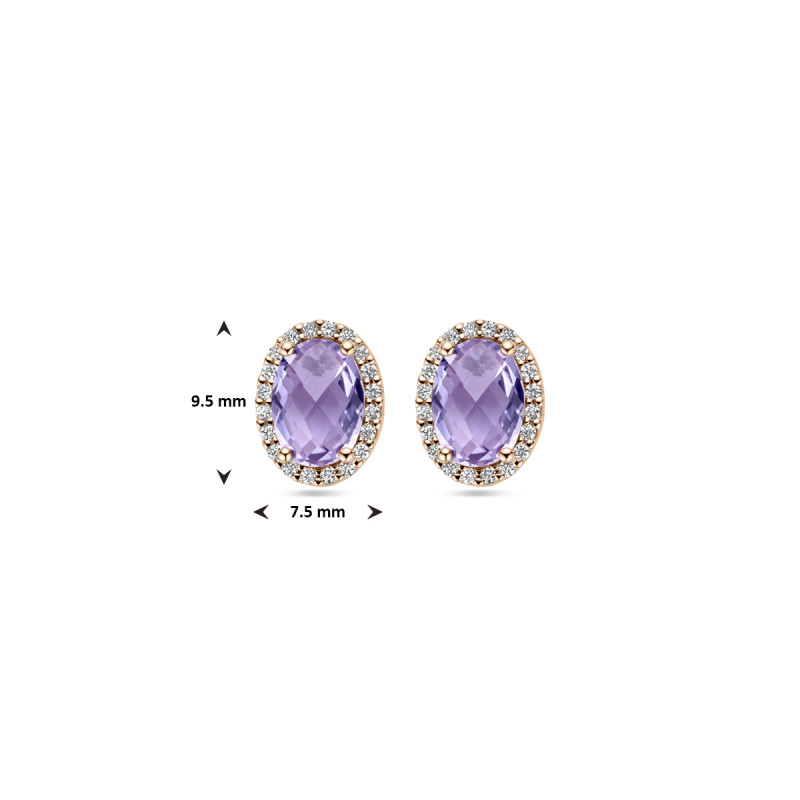 14-karaat-rosegouden-oorknopjes-met-paarse-amethist-en-diamant-0-13-crt-9-5-mm-x-7-5-mm