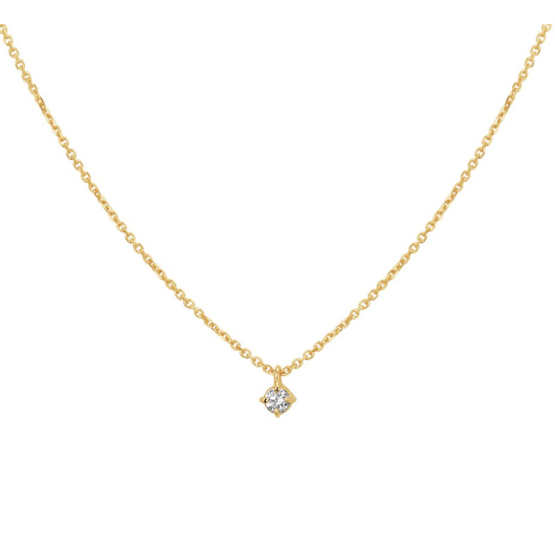 14 krt gouden dames ketting met diamant Mostert Juweliers 14 krt gouden dames ketting met diamant Mostert Juweliers