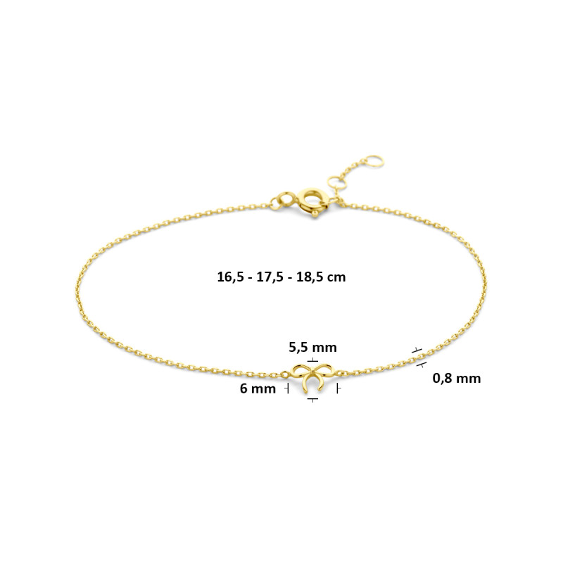 9-karaat-goudkleurige-armband-met-strikjes-hanger-0-8-mm-breed-lengte-16-5-17-5-18-5-cm