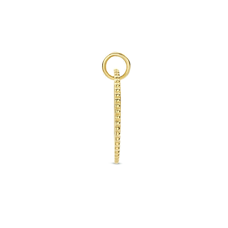 9-karaat-goudkleurige-graveerhanger-met-klassieke-bolletjes-rand-diameter-16-mm