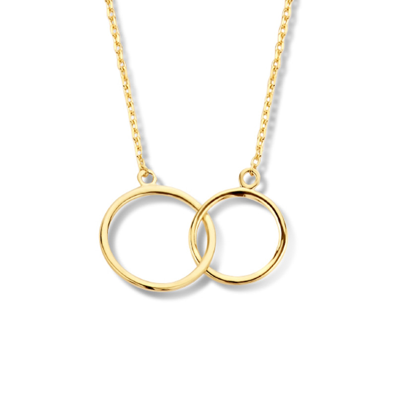 9-karaat-goudkleurige-ketting-met-glanzende-verstrengelde-cirkels-lengte-40-42-44-cm