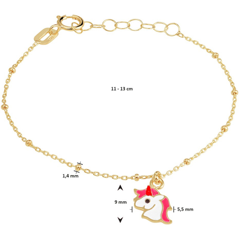 armband-goud-met-eenhoorn