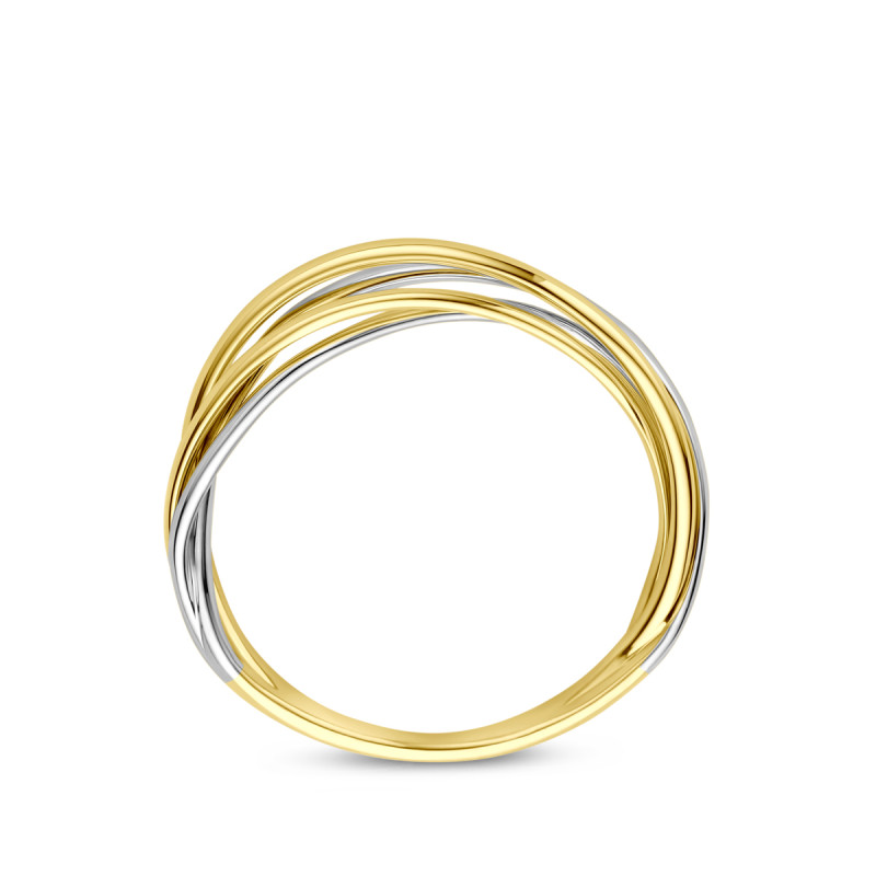 bicolor-14-karaat-glanzende-damesring-met-gevlochten-cirkels-5-mm-breed