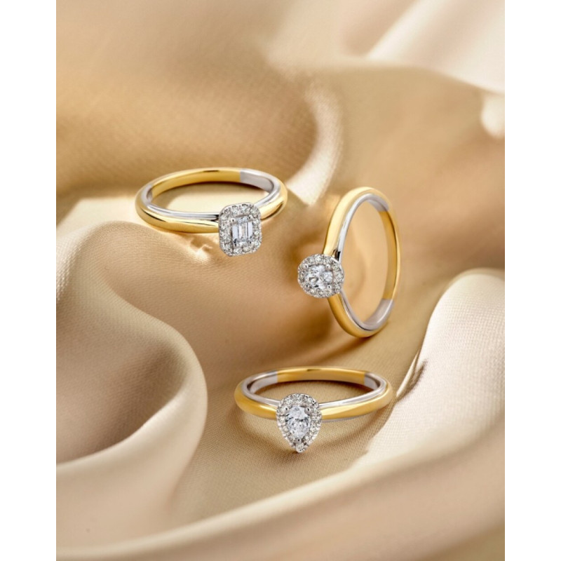bicolor-14-karaat-halo-ring-met-rechthoekige-transparante-diamant-0-33-crt