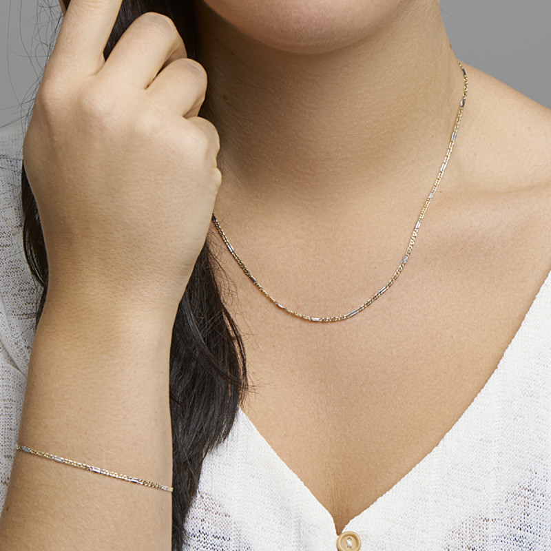 bicolor-14-karaat-schakelketting-met-glanzende-valkenoog-schakels-1-9-mm-breed-lengte-45-cm
