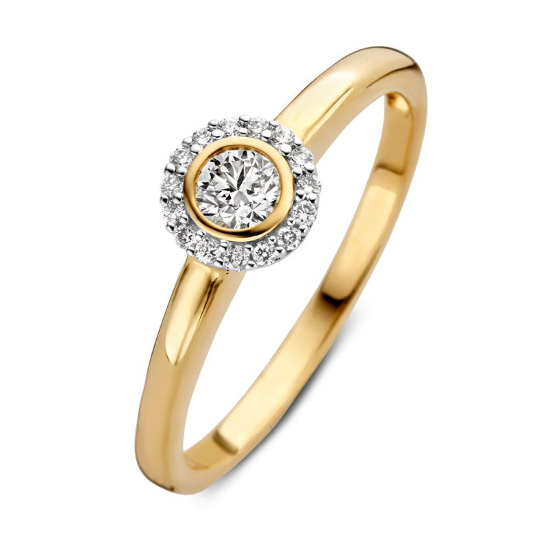 bicolor-entouragering-met-gouden-cirkel-en-diamant-0-26-crt