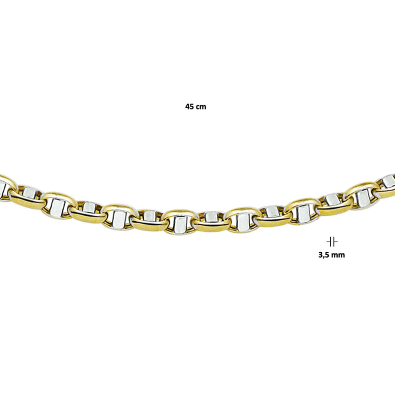 bicolor-schakelketting-in-14-karaat-goud-en-witgoud-3-5-mm-breed-lengte-45-cm