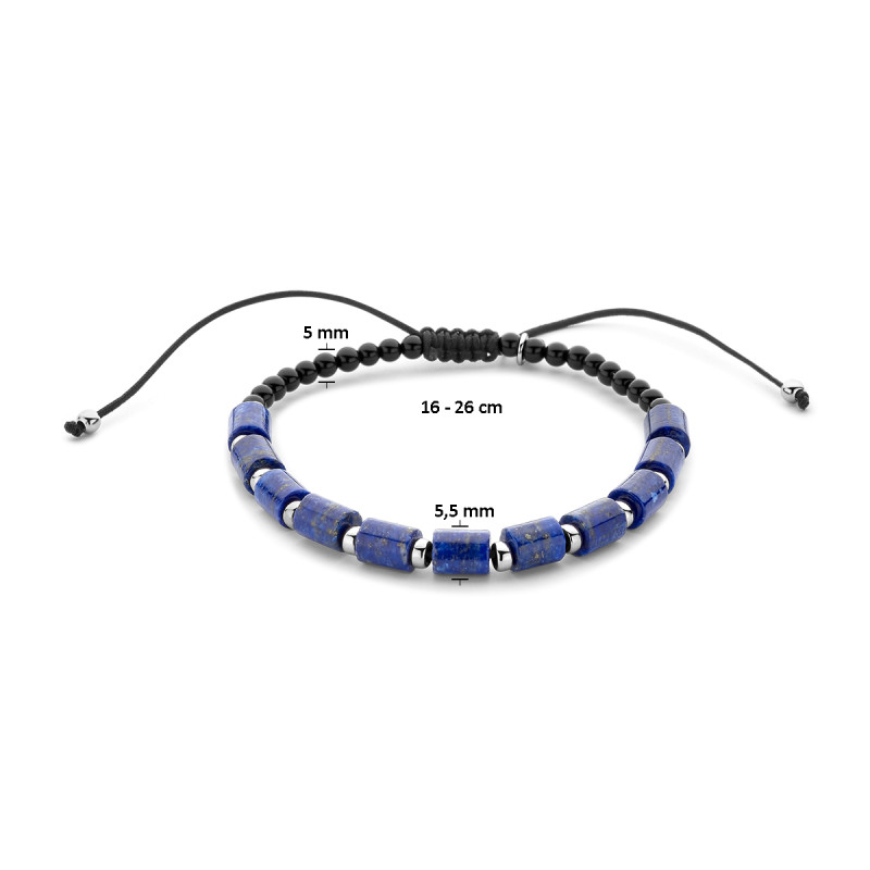 blauwzwarte-koordarmband-voor-heren-met-zilver-lapis-en-onyx-lengte-16-26-cm