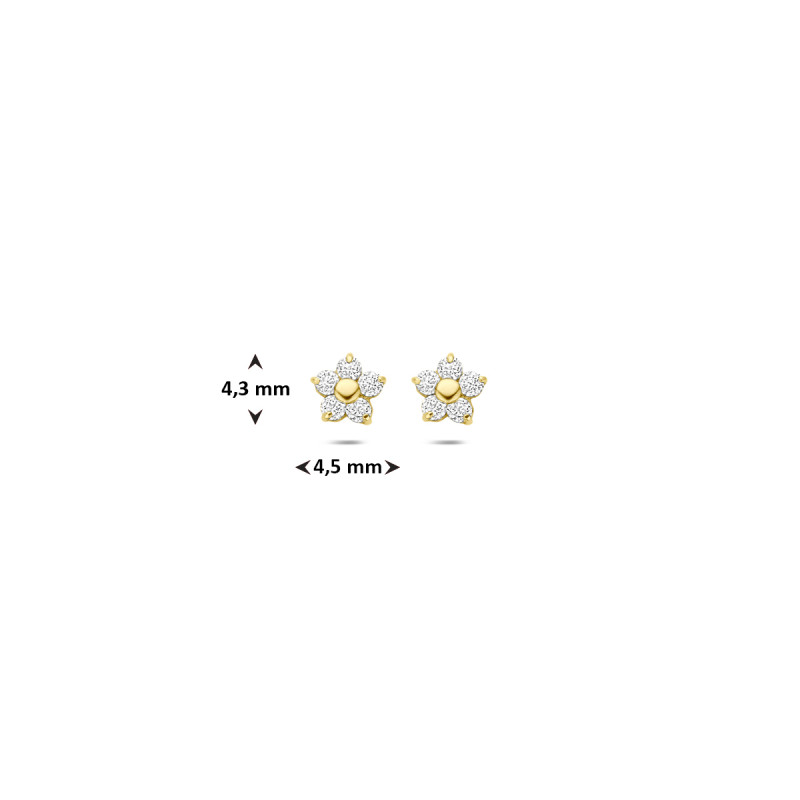 bloem-9-karaart-goudkleurige-oorknopjes-met-transparante-zirkonia-4-5-mm-breed-hoogte-4-3-mm